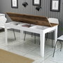 Hanah Home Milan 520 Mesa de Comedor Nogal y Blanco